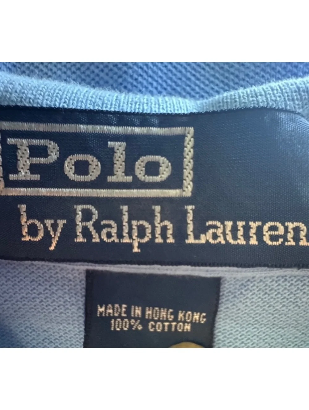 Polo Ralph Lauren Classic Fit Polo Shirt Men M Blue Yellow Pony Cotton Golf